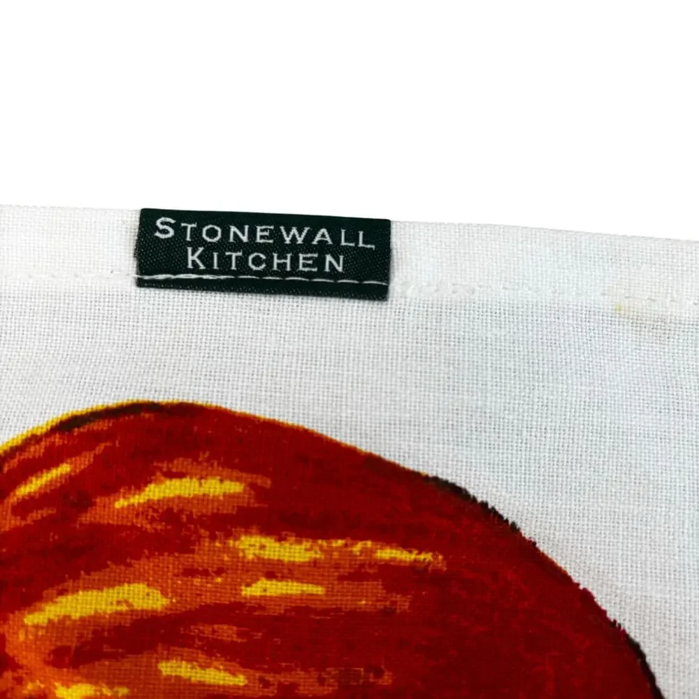 Stonewall Kitchen Botanical Apples tea towel cotton rectangle chefs cloth